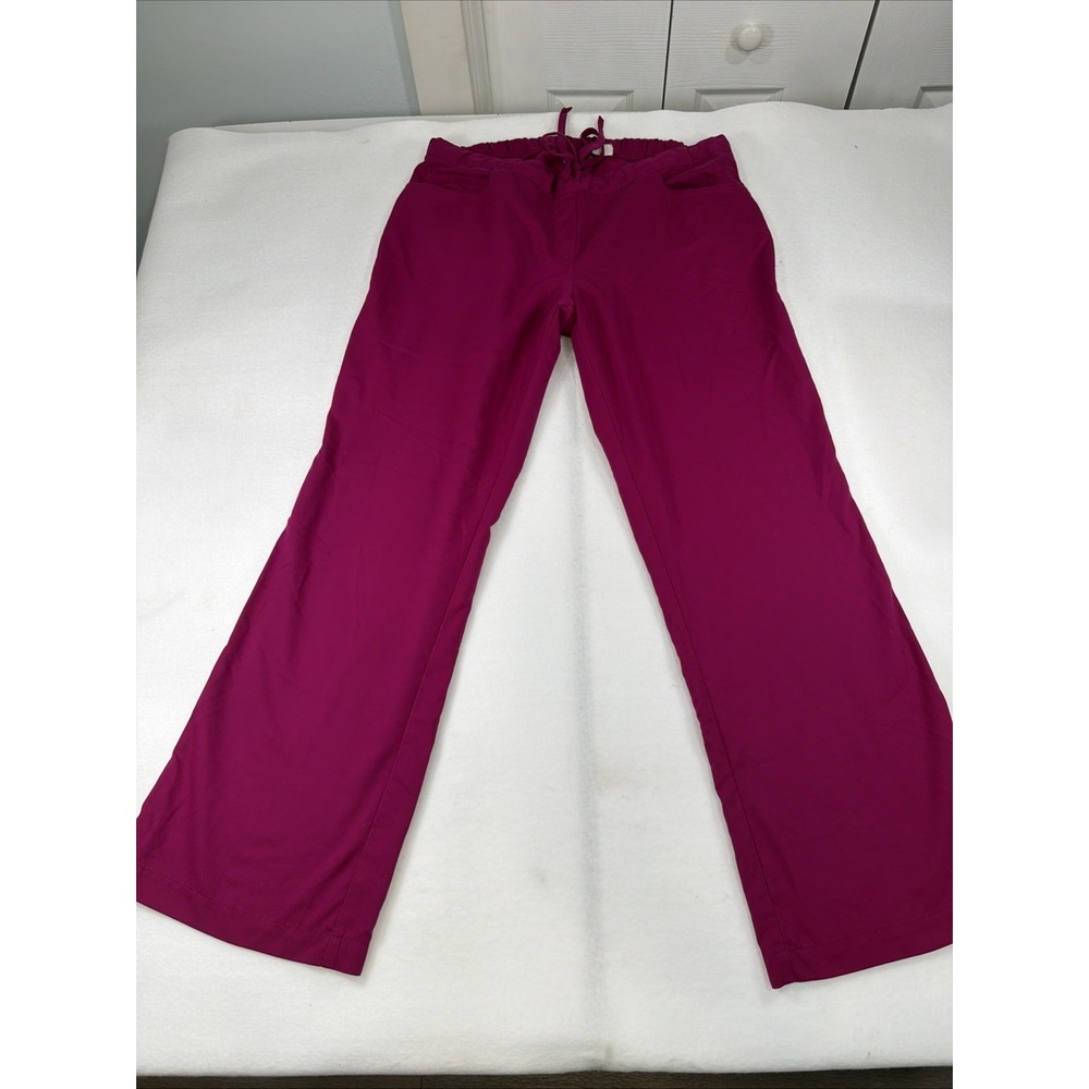 Women's Grey's Anatomy 4232P Fuscia Scrub Pants Sz Large Drawstring Waist